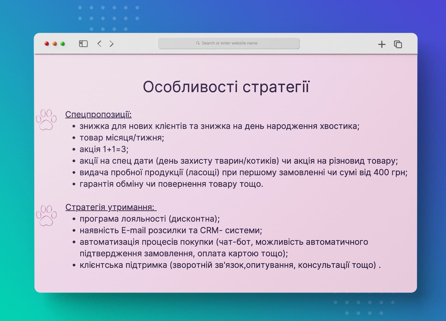 Диджитал стратегия для интернет магазина ZooLapka |DAN IT Education